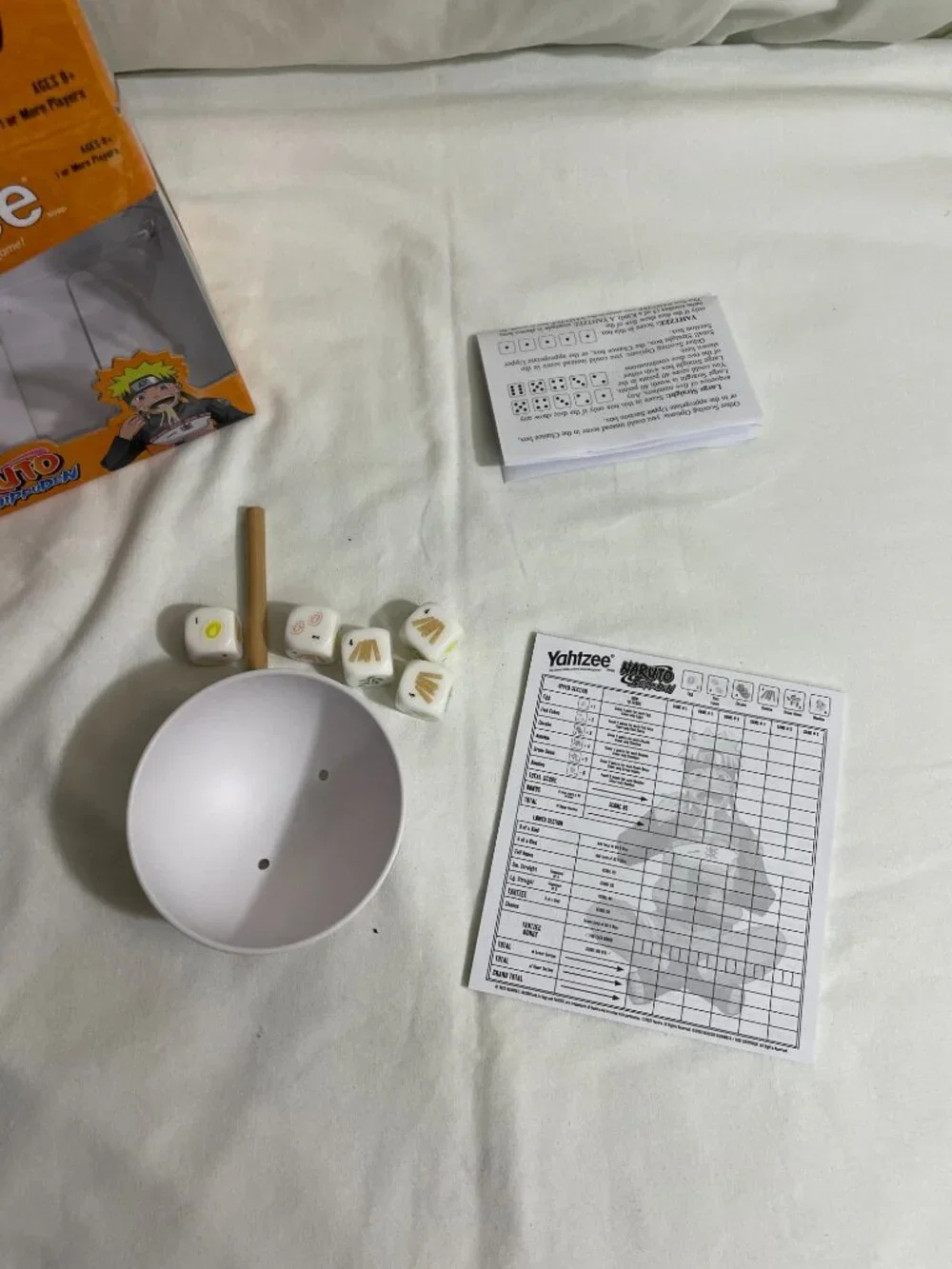 Naruto Shippuden Yahtzee Dice Game Complete Collectible Edition 2022 USAopoly